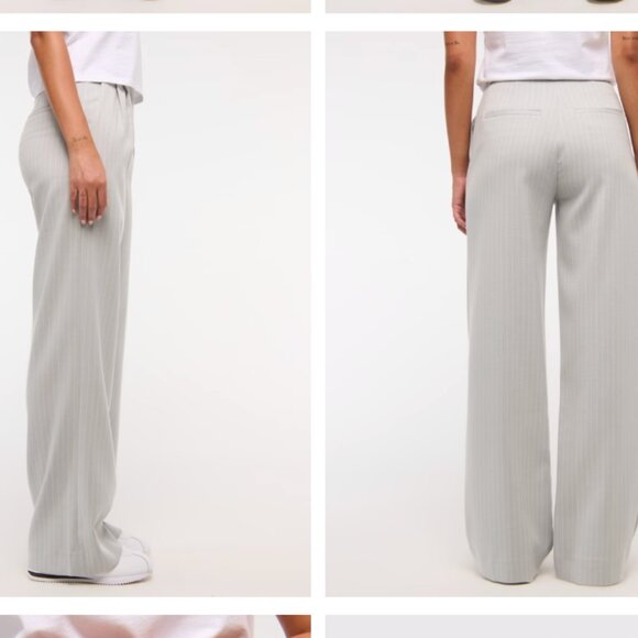 NWT A&F Sloane Tailored Wide Leg Pant  27 Tall - Picture 2 of 3